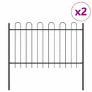 vidaXL Kerti Kerítés 2 pcs Szürke 3,4 x 1,2 m Porfestett acél