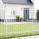 vidaXL Kerti Kerítés 2 pcs Fehér 3,4 x 1,5 m Porfestett acél