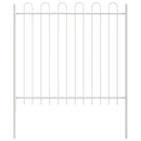 vidaXL Kerti Kerítés Fehér 3.4 x 0.8 m Porszórt Acél