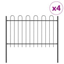 vidaXL Kerti Kerítés 4 pcs Szürke 6,8 x 1 m Porfestett acél