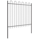 vidaXL Kerti Kerítés 4 pcs Szürke 6,8 x 1,5 m Porfestett acél