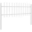 vidaXL Kerti Kerítés 4 pcs Fehér 6,8 x 0,6 m Porfestett acél