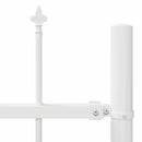 vidaXL Kerti Kerítés 4 pcs Fehér 6,8 x 1,2 m Porfestett acél