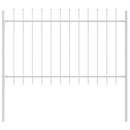 vidaXL Kerti Kerítés 4 pcs Fehér 6,8 x 1,2 m Porfestett acél
