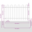 vidaXL Kerti Kerítés Szürke 8.5 x 1.2 m Porszórt Acél