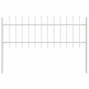 vidaXL Kerti Kerítés 6 pcs Fehér 10,2 x 0,6 m Porfestett acél
