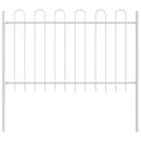 vidaXL Kerti Kerítés Fehér 10.2 x 0.8 m Porszórt Acél