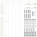 vidaXL Kerti Kerítés Fehér 10.2 x 0.8 m Porszórt Acél