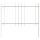 vidaXL Kerti Kerítés 7 pcs Fehér 11,9 x 1,2 m Porfestett acél