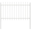 vidaXL Kerti Kerítés Fehér 11.9 x 1.2 m Porszórt Acél