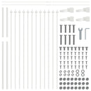 vidaXL Kerti Kerítés 7 pcs Fehér 11,9 x 1,2 m Porfestett acél