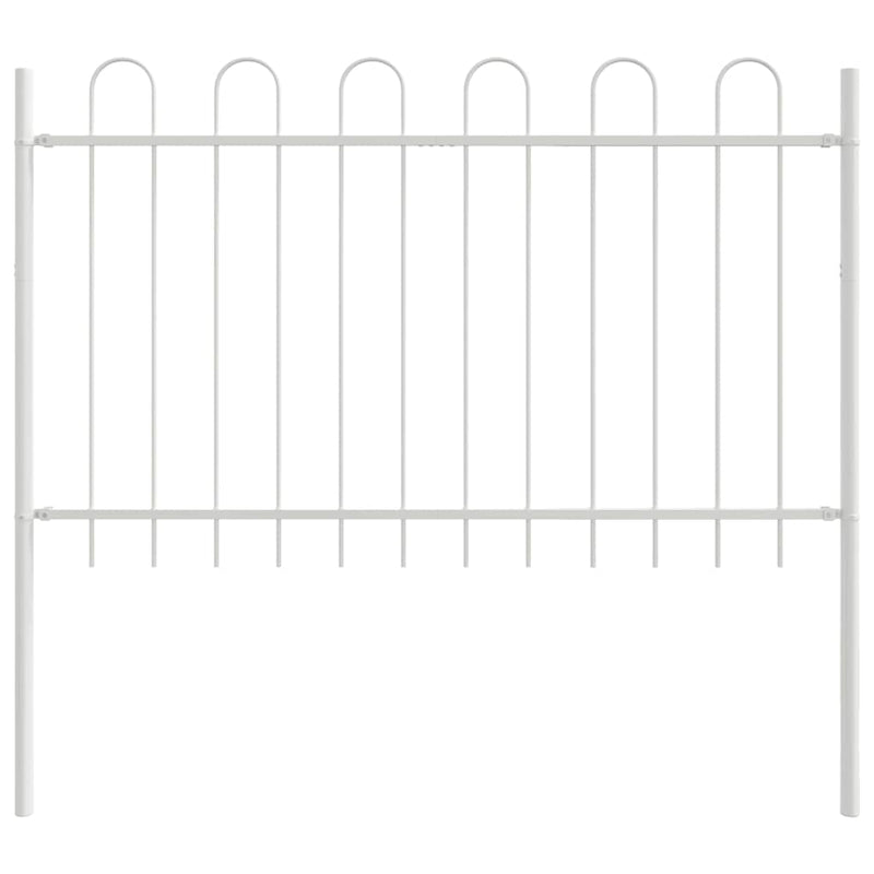 vidaXL Kerti Kerítés Fehér 11.9 x 0.8 m Porszórt Acél