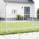 vidaXL Kerti Kerítés 9 pcs Fehér 15,3 x 0,8 m Porfestett acél