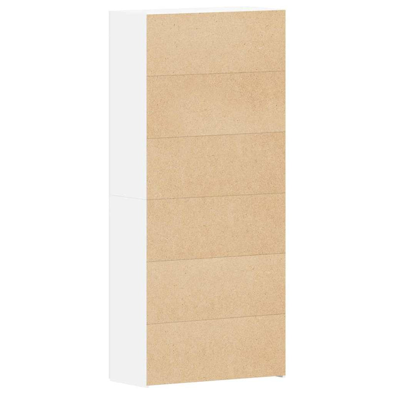 vidaXL Cipőszekrény polcokkal ajtóval Fehér 80 x 35.5 x 180 cm Faanyag