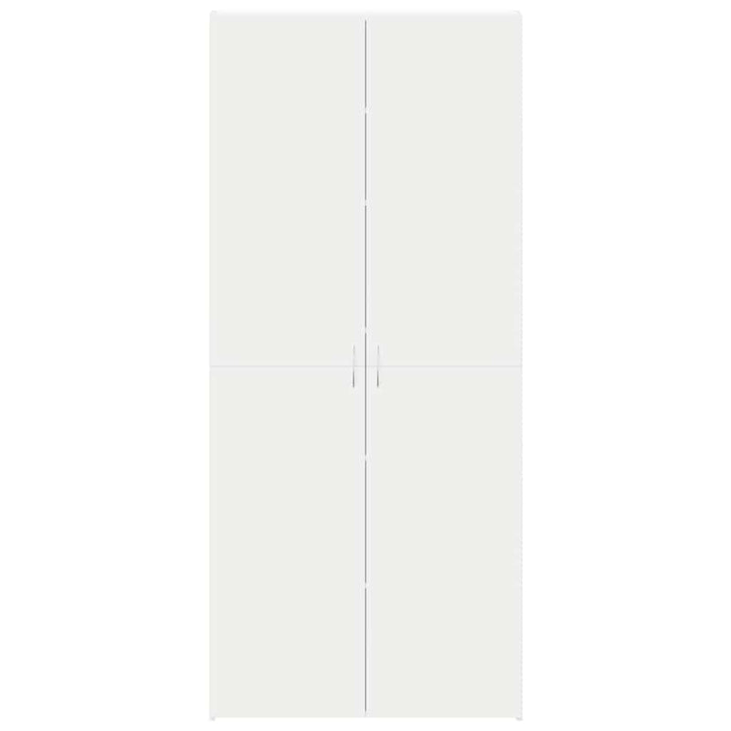 vidaXL Cipőszekrény polcokkal ajtóval Fehér 80 x 35.5 x 180 cm Faanyag