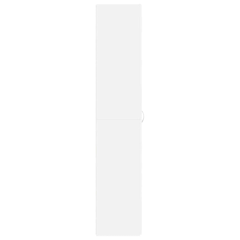 vidaXL Cipőszekrény polcokkal ajtóval Fehér 80 x 35.5 x 180 cm Faanyag