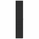 vidaXL Cipőszekrény polcokkal Fekete 80 x 35.5 x 180 cm Faanyag