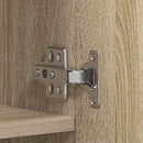 vidaXL Cipőszekrény polcokkal ajtóval Barna 80 x 35.5 x 180 cm Faanyag