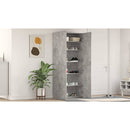 vidaXL Cipőszekrény polcokkal Szürke 80 x 35.5 x 180 cm Faanyag
