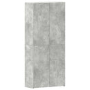 vidaXL Cipőszekrény polcokkal Szürke 80 x 35.5 x 180 cm Faanyag