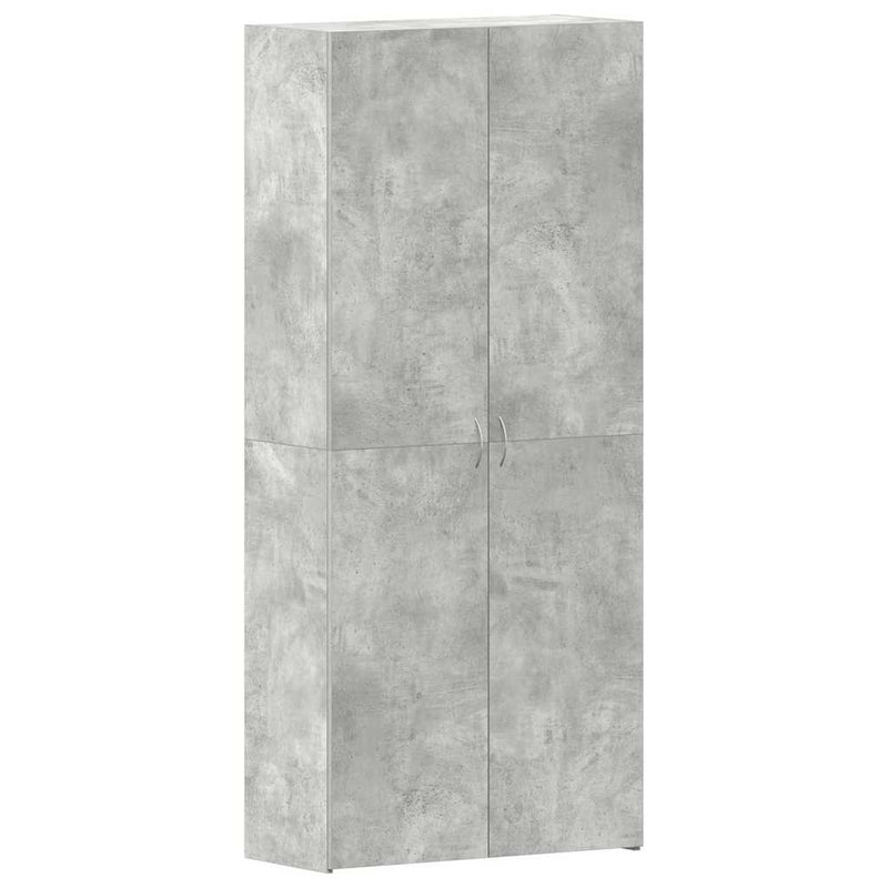 vidaXL Cipőszekrény polcokkal Szürke 80 x 35.5 x 180 cm Faanyag