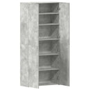 vidaXL Cipőszekrény polcokkal Szürke 80 x 35.5 x 180 cm Faanyag