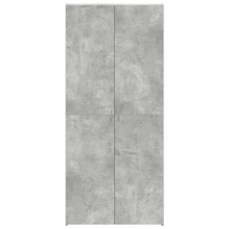 vidaXL Cipőszekrény polcokkal Szürke 80 x 35.5 x 180 cm Faanyag