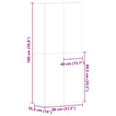 vidaXL Cipőszekrény polcokkal Szürke 80 x 35.5 x 180 cm Faanyag