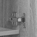 vidaXL Cipőszekrény polcokkal Szürke 80 x 35.5 x 180 cm Faanyag