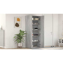 vidaXL Cipőszekrény polcokkal Szürke 80 x 35.5 x 180 cm Faanyag