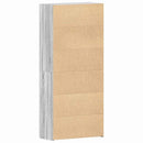 vidaXL Cipőszekrény polcokkal Szürke 80 x 35.5 x 180 cm Faanyag