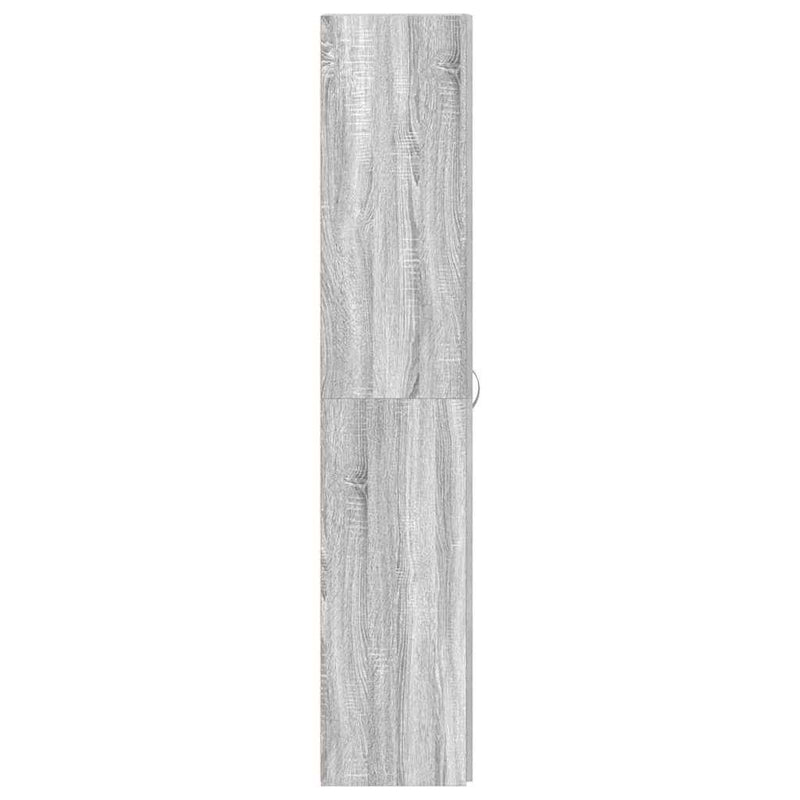 vidaXL Cipőszekrény polcokkal Szürke 80 x 35.5 x 180 cm Faanyag
