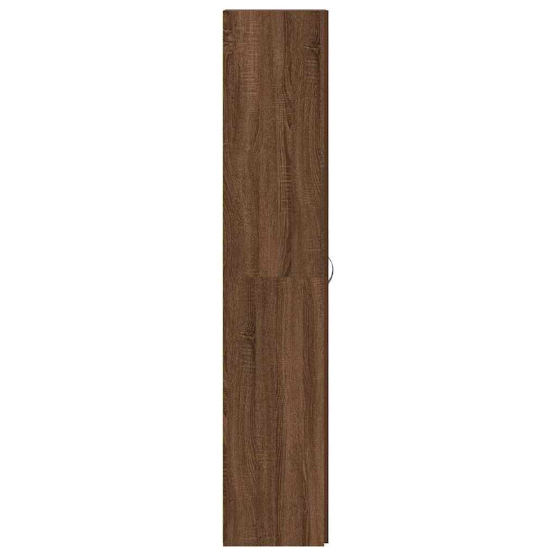 vidaXL Cipőszekrény polcokkal ajtóval Barna 80 x 35.5 x 180 cm Faanyag