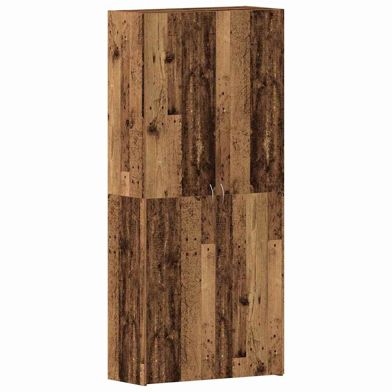 vidaXL Cipőszekrény polcokkal ajtóval Barna 80 x 35.5 x 180 cm Faanyag