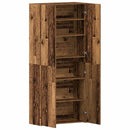 vidaXL Cipőszekrény polcokkal ajtóval Barna 80 x 35.5 x 180 cm Faanyag