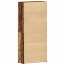 vidaXL Cipőszekrény polcokkal ajtóval Barna 80 x 35.5 x 180 cm Faanyag