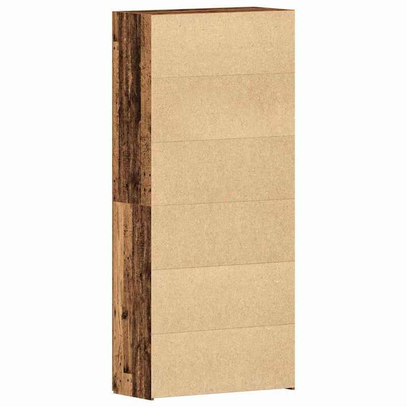 vidaXL Cipőszekrény polcokkal ajtóval Barna 80 x 35.5 x 180 cm Faanyag