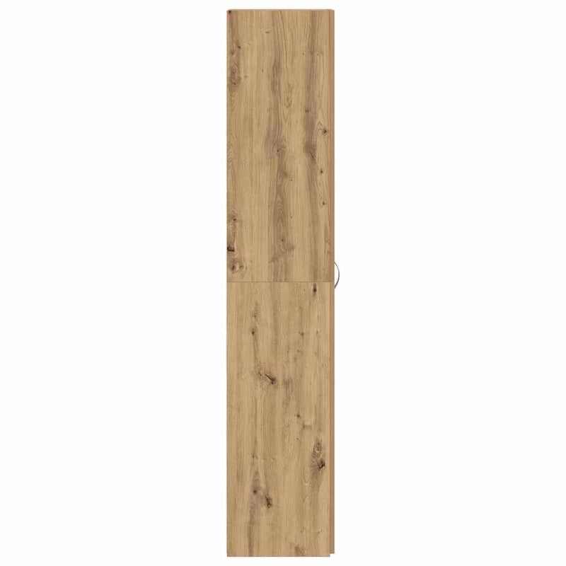 vidaXL Cipőszekrény polcokkal ajtóval Barna 80 x 35.5 x 180 cm Faanyag
