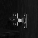 vidaXL Cipőszekrény polcokkal Fekete 80 x 35.5 x 180 cm Faanyag