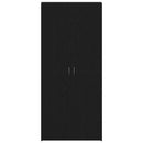 vidaXL Cipőszekrény polcokkal Fekete 80 x 35.5 x 180 cm Faanyag