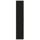 vidaXL Cipőszekrény polcokkal Fekete 80 x 35.5 x 180 cm Faanyag
