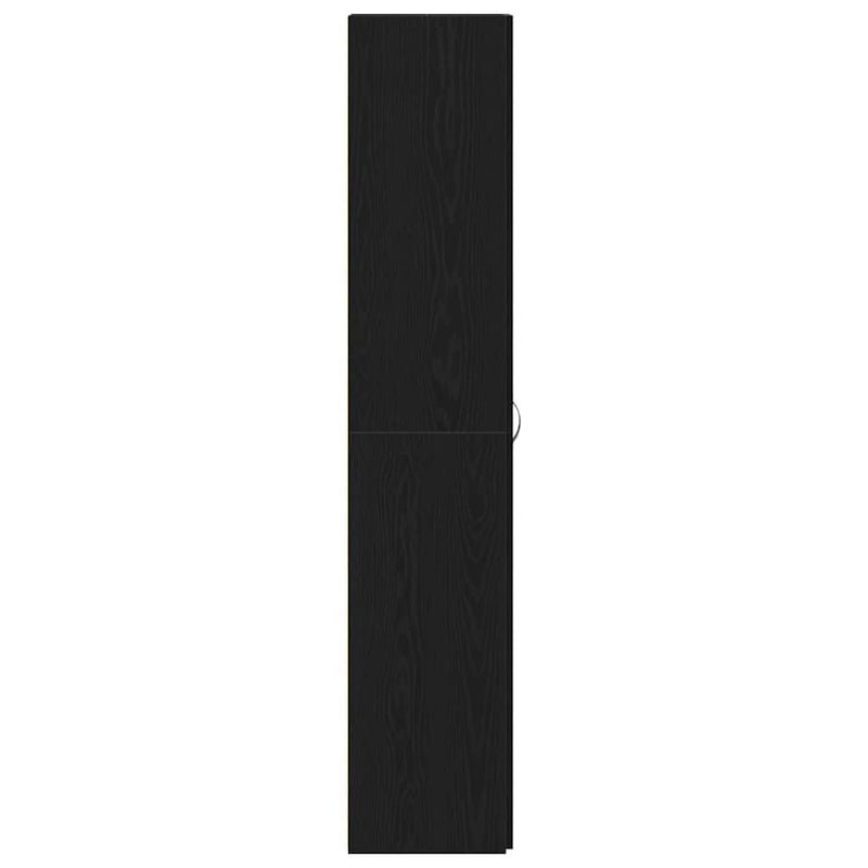 vidaXL Cipőszekrény polcokkal Fekete 80 x 35.5 x 180 cm Faanyag