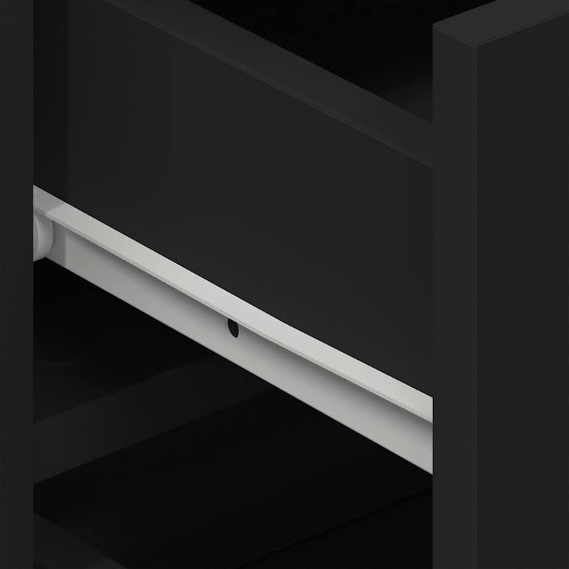 vidaXL Széf fiókkal Fekete 120 x 36 x 69 cm Faanyag