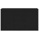vidaXL Széf fiókkal Fekete 120 x 36 x 69 cm Faanyag