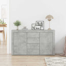 vidaXL Széf fiókkal Beton Szürke 120 x 36 x 69 cm Faanyag