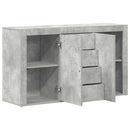 vidaXL Széf fiókkal Beton Szürke 120 x 36 x 69 cm Faanyag