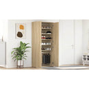 vidaXL Cipőszekrény polcokkal Sonoma tölgy 80 x 39 x 178 cm Faanyag