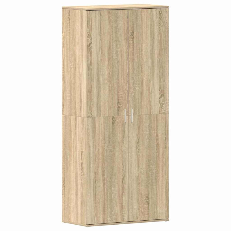 vidaXL Cipőszekrény ajtóval Barna 80 x 39 x 180 cm Faanyag