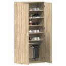 vidaXL Cipőszekrény polcokkal Sonoma tölgy 80 x 39 x 178 cm Faanyag