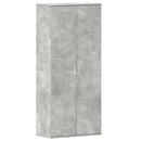 vidaXL Cipőszekrény polcokkal Beton Szürke 80 x 39 x 178 cm Faanyag